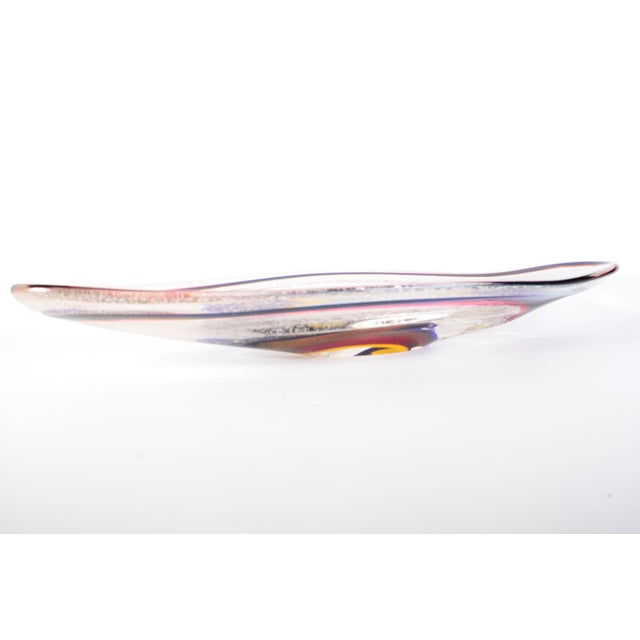 Large Glass Bowl by Jan Beranek for Skrdlovice, Czech, 1960s For Sale - Image 12 of 13