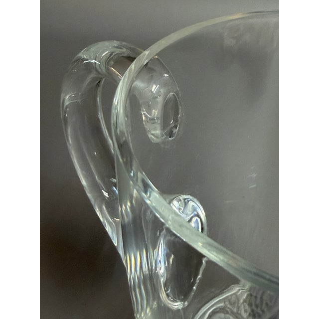 Transparent 1990s Art Deco Lalique France Phalsbourg Pattern Crystal Pitcher For Sale - Image 8 of 11
