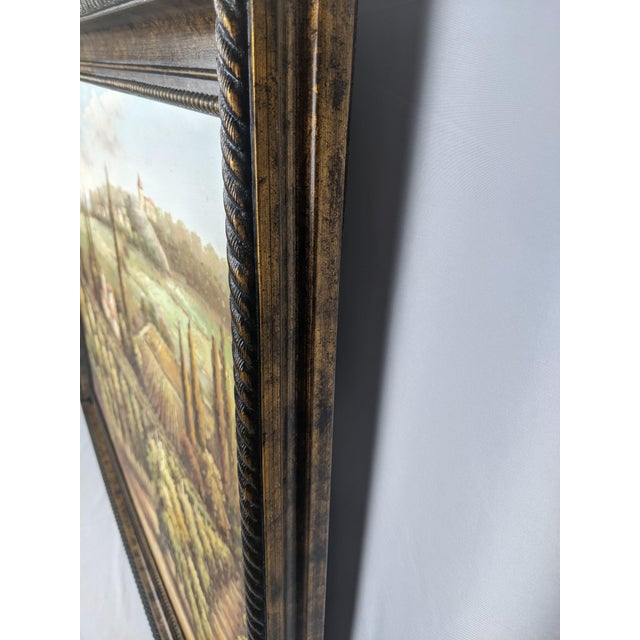 Late 20th Century Monumental Signed B. Andrews Tuscan Vineyard Landscape Oil Painting, 54" For Sale - Image 14 of 18
