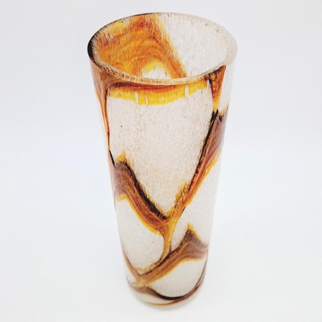 Hand-Blown Foam Glass Vase from Spiegelau, 1960s For Sale - Image 8 of 8