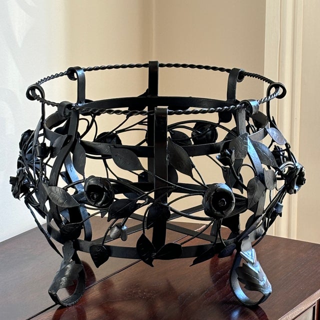 Early 20th Century French Art Nouveau-Style Iron Plant Stands — a Pair For Sale In Baltimore - Image 6 of 12