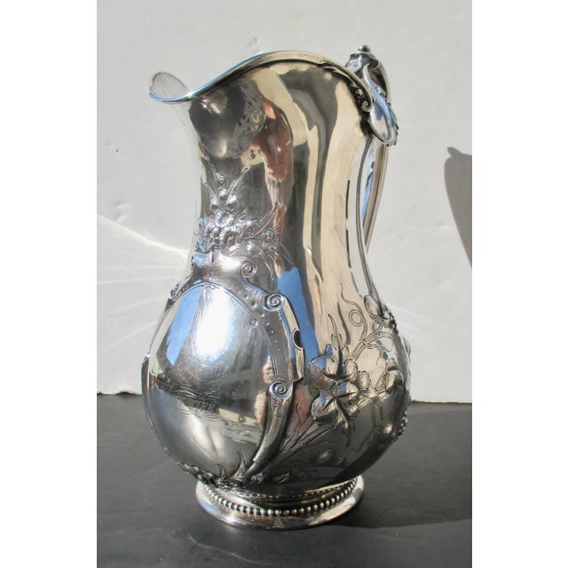 Silver Mid 19th Century Coin Silver 250 Pitcher Gorham Circa 1866 For Sale - Image 8 of 15