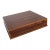 Large 1980's Dunhill Style Ribbon Mahogany Wood Humidor, Box With Brass Hinges For Sale