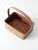Brown Vintage Woven Splint Basket With Bentwood Handle For Sale - Image 8 of 12