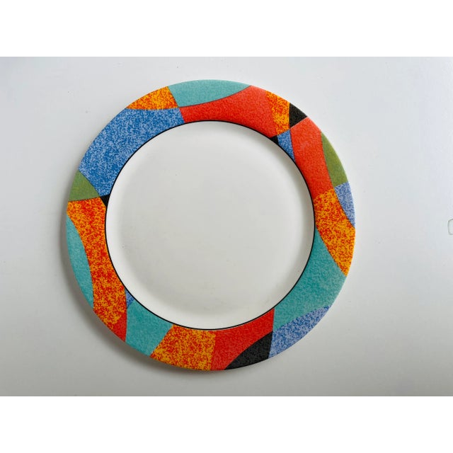 1970s Vintage Arcopal France Abstract, Multi Color Opal Glass Charger/ Chop Plate For Sale In New York - Image 6 of 6