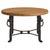 Belgian Oak + Wrought Iron Coffee Table, 1950s For Sale