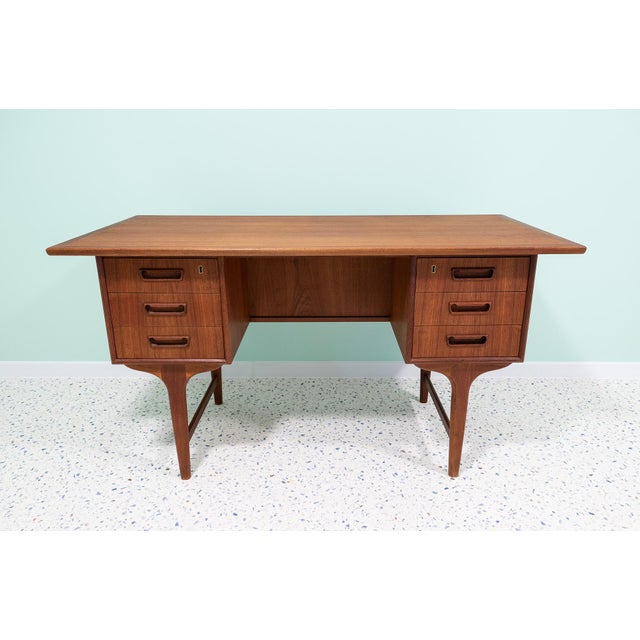 Danish Modern Teak Desk by G.N. Tibergaard, 1960s For Sale - Image 13 of 13
