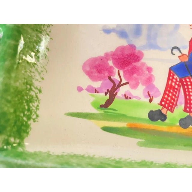 Yellow Ceramic Butter Dish in the Style of Quimper, France, 1950 For Sale - Image 3 of 7