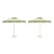 Kiwi Sorbet 9' Patio Umbrella, Green & Cream, Set of 2 For Sale