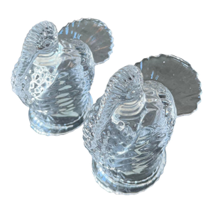 Vintage Crystal Turkey Salt & Pepper Shaker Set