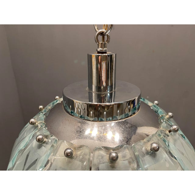 1960s Italian Cut Glass Pendant Lamp, 1960s For Sale - Image 5 of 12