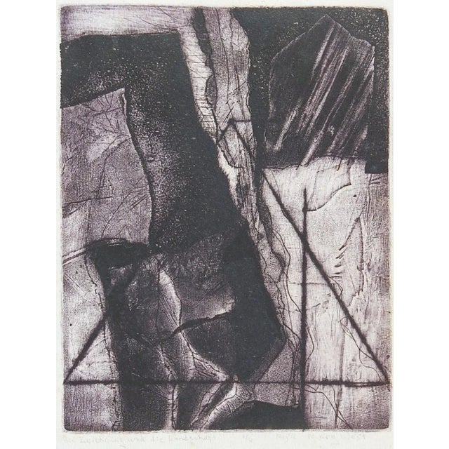 1970s 1978 Abstract Etching by Mary West For Sale - Image 5 of 5