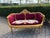 1960 French Louis XVI Burgundy Beech Velvet Sofa Set 3 PCS For Sale - Image 6 of 18