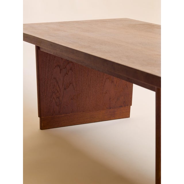 The Vintage Mid-Century Brutalist Walnut Coffee Table For Sale - Image 4 of 9