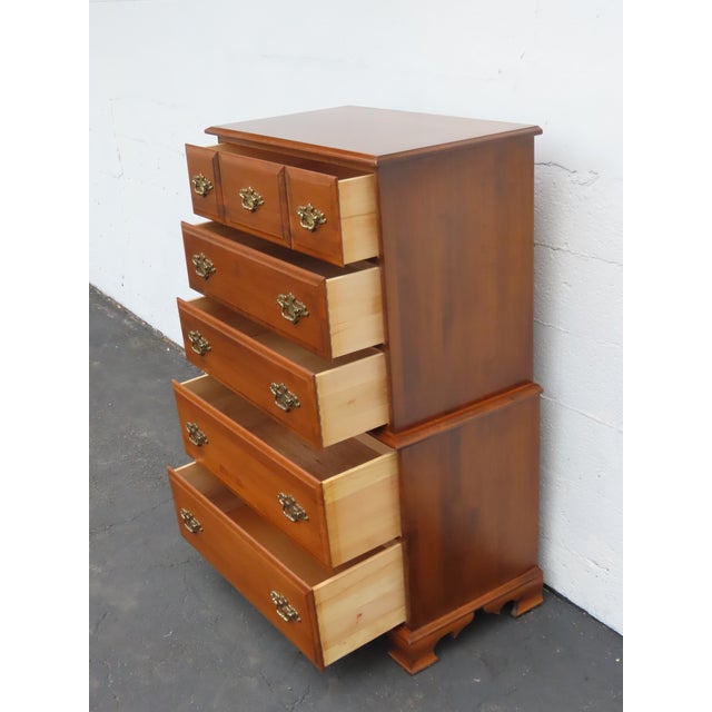 Tall Solid Maple Chest of Drawers 6655 For Sale In Miami - Image 6 of 14