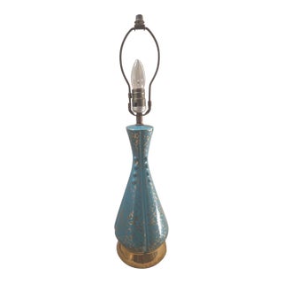 Classic Mid Century Modern Porcelain Lamp For Sale