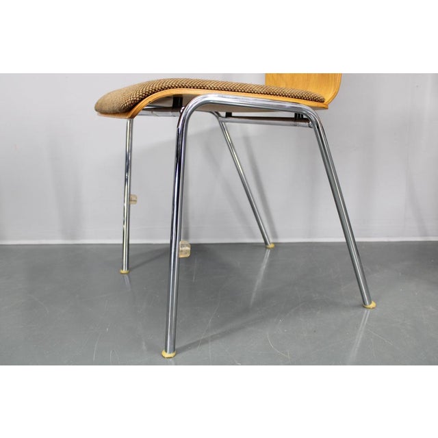 Plywood Chairs with Fabric Upholstery, Germany, 1970s, Set of 4 For Sale - Image 9 of 18