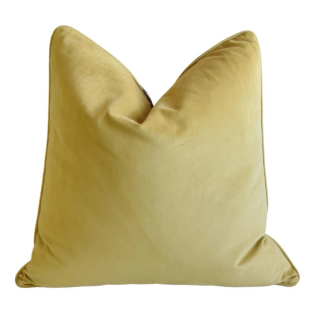 Designer Tiger Stripe Cat Velvet Feather/Down Pillow 24" Square For Sale - Image 4 of 5