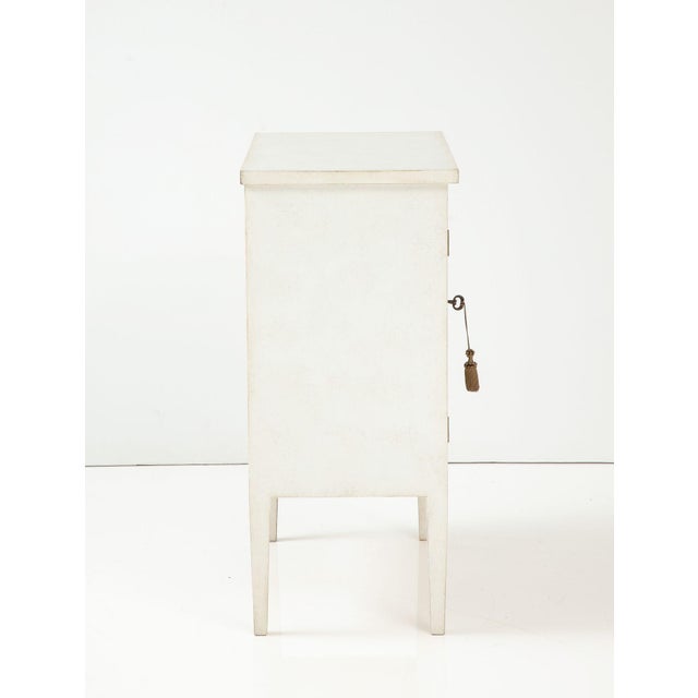 Handpainted Ivory and Gold Trompe l'Oeil Cabinet or Nightstand, 21st C. For Sale - Image 9 of 12