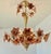 Large Murano Style Brown Flower Bouquet Chandelier With 4 E27 Bulbs. Hand-Blown Glass Flowers, Restored , Rare Italian Vintage For Sale - Image 13 of 17