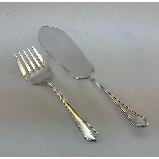 Traditional New 1980s Flatware Fish Set 26 Pieces Du Barry For Sale - Image 3 of 15
