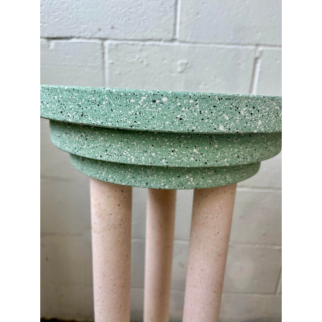 1980s Postmodern Memphis Style Faux Granite Pedestal or Plant Stand For Sale - Image 5 of 9