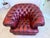 Oxblood Red Chesterfield Club Lounge Chair For Sale - Image 3 of 12