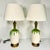 Mid-Century Boho Chic Vintage Ceramic Green Drip Table Lamps - A Pair For Sale - Image 4 of 18