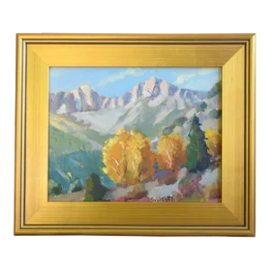 Silvio Silvestri, Tioga Pass California Landscape Oil Painting W/ Antiqued Gold Wood Frame