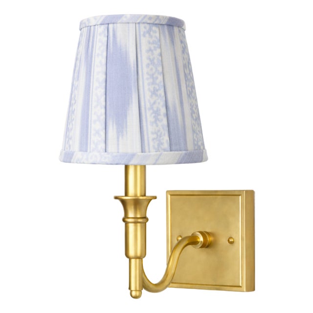 Blue Ikat Sconce Shade For Sale