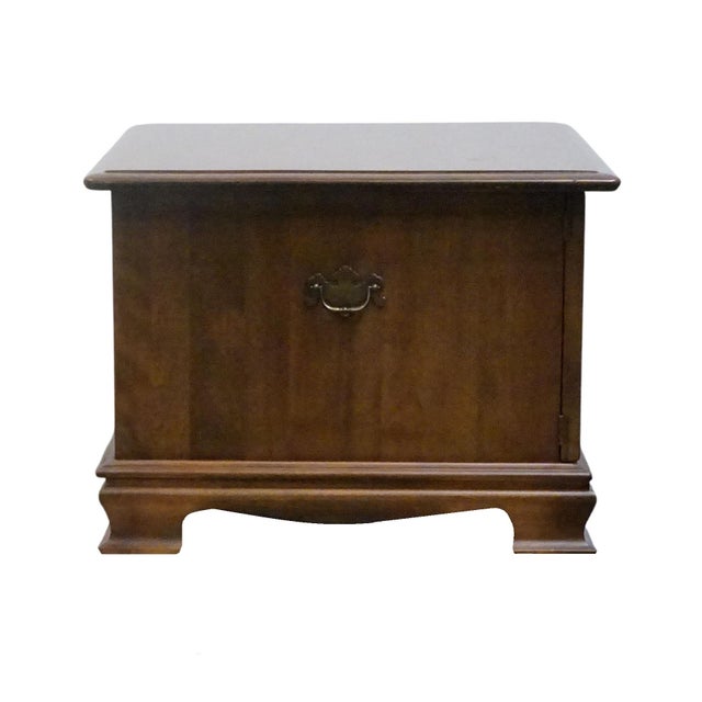 Brown Ethan Allen Heirloom Nutmeg Maple 27" Square Accent Storage End Table 10-8653 For Sale - Image 8 of 12