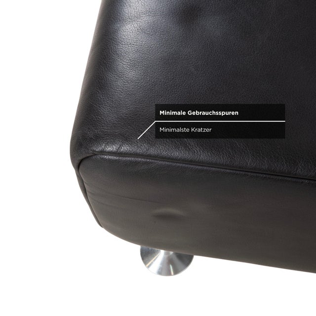 250 Leather Stool in Black by Rolf Benz For Sale - Image 6 of 12