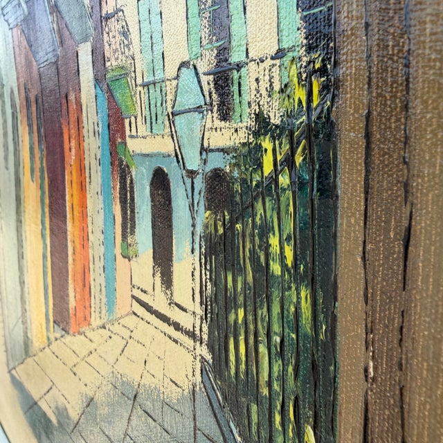 Blue Joseph Kadanec Framed Painting, Mid-Century, Circa 1960s For Sale - Image 8 of 12