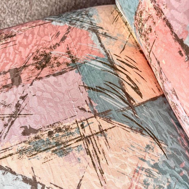 Postmodern Sculpted Upholstered Flared Lounge Chairs For Sale - Image 9 of 10