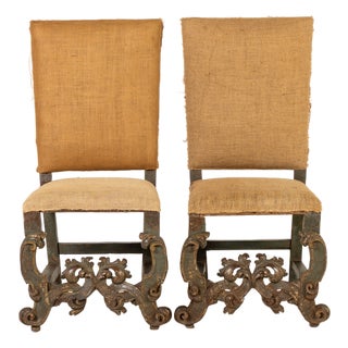 Italian Side Chairs, 17th Century, Set of 4 For Sale