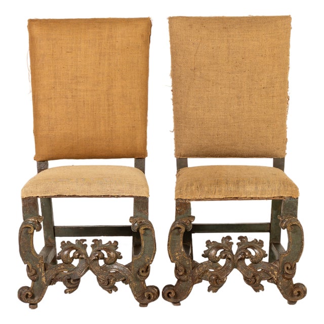 Italian Side Chairs, 17th Century, Set of 4 For Sale