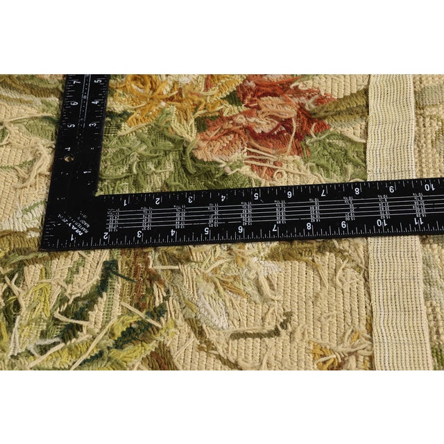 Textile Vintage Chinese Aubusson Needlepoint Rug, 03'11 X 06'01 For Sale - Image 7 of 10