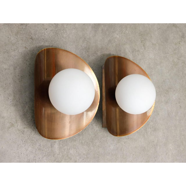 Vintage German Wall Lamps in Copper Plating from Ist Ellux, 1980s, Set of 2 For Sale - Image 9 of 14