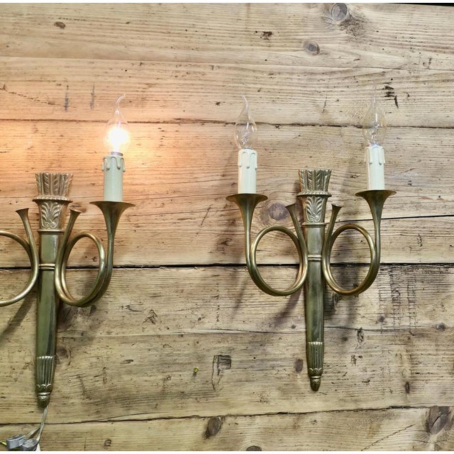 French Art Deco Twin Wall Lights, 1920, Set of 2 For Sale - Image 4 of 6