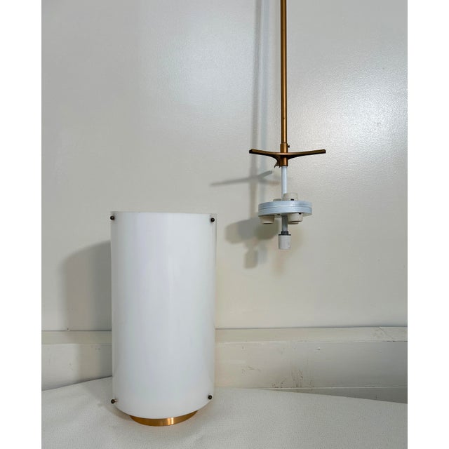 1960s Acrylic Shade Pendants Adjustable Drop For Sale - Image 6 of 11