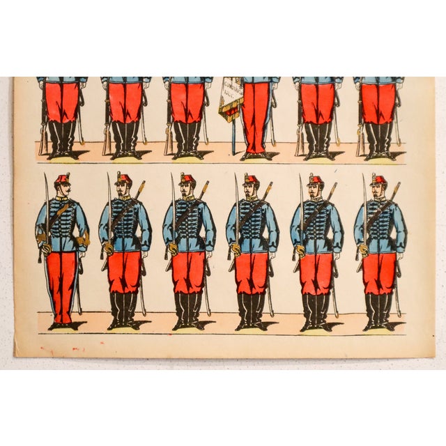 French 1880s - 1890s French Military Print - Imagerie d'Épinal #76 - Chasseurs d'Afrique For Sale - Image 3 of 3