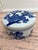 Late 20th Century Blue & White Floral Round Porcelain Box For Sale - Image 4 of 5