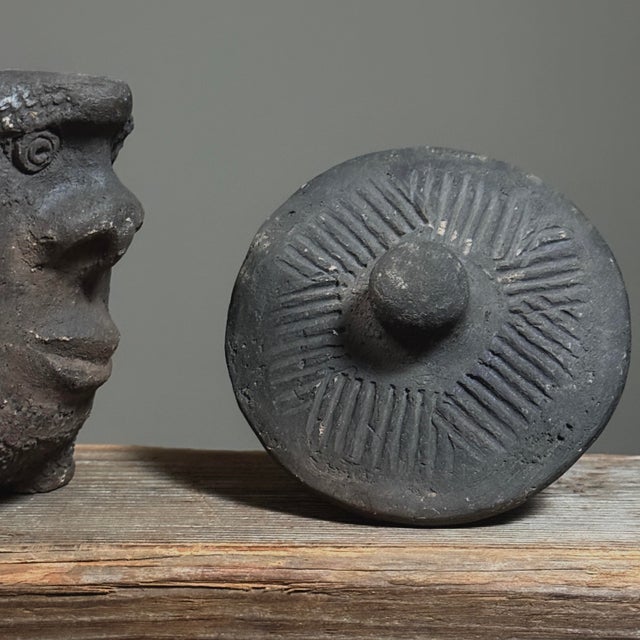 Rare Anthropomorphic Folk Art Sculptural Cup With Lid For Sale - Image 10 of 10