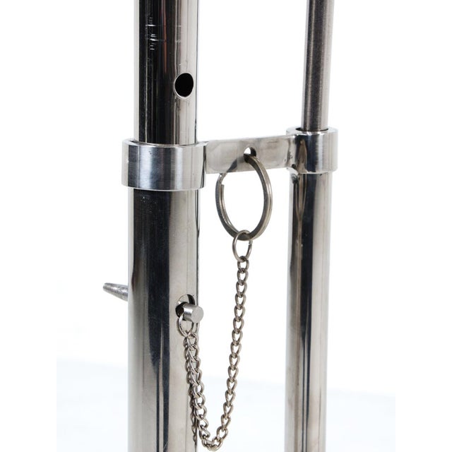 Late 20th Century Eileen Gray Style Round Chrome Steel & Glass Side Tables - A Pair For Sale - Image 11 of 11