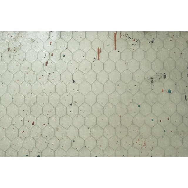 Industrial Reclaimed Wormy Chicken Wire Glass Window 31.75 X 19 In. For Sale - Image 3 of 7