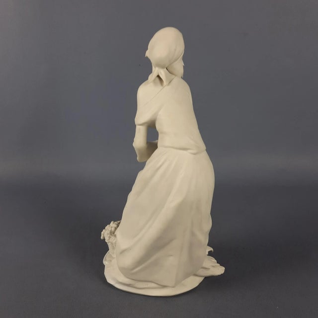 1970s Vintage Biscuit Porcelain Sculpture of Woman by G. Barbetta for Capodimonte, 1950s-1970s For Sale - Image 5 of 16