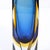 Mid-Century Mandruzzato Faceted Murano Glass Vase in Citrine and Smoked Cerulean For Sale - Image 11 of 18