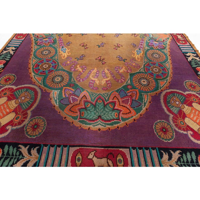 Doris Leslie Blau Vintage Viennese Art Nouveau Rug For Sale - Image 4 of 9