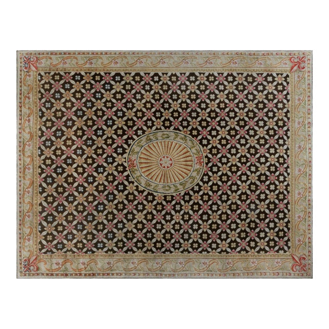 Antique English Axminster Rug For Sale