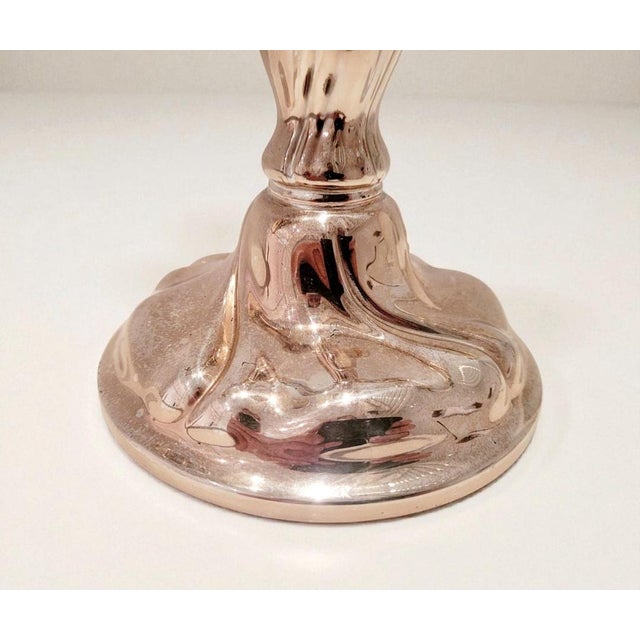 Rococo Antique Rococo Silver-Plated Candleholder, 1900s For Sale - Image 3 of 7